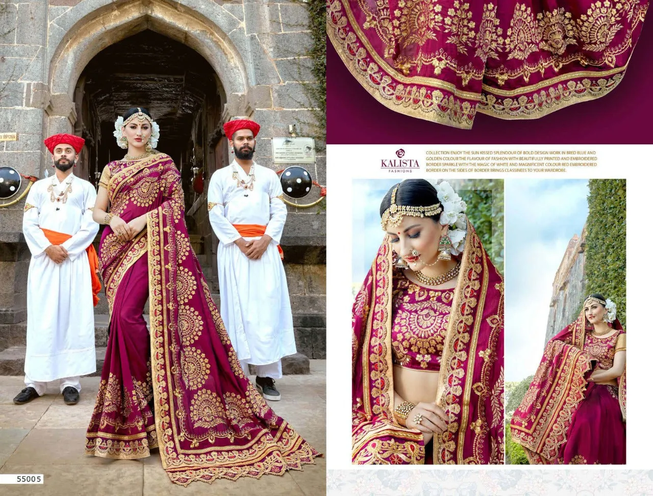 Kalista Fashion Presents Virasat Hits Viscose Fancy Designer Sarees