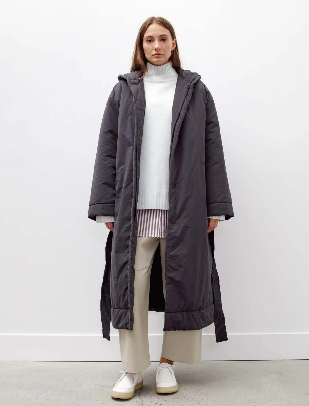 Kariba Belted Wrap Puffer Coat - Black