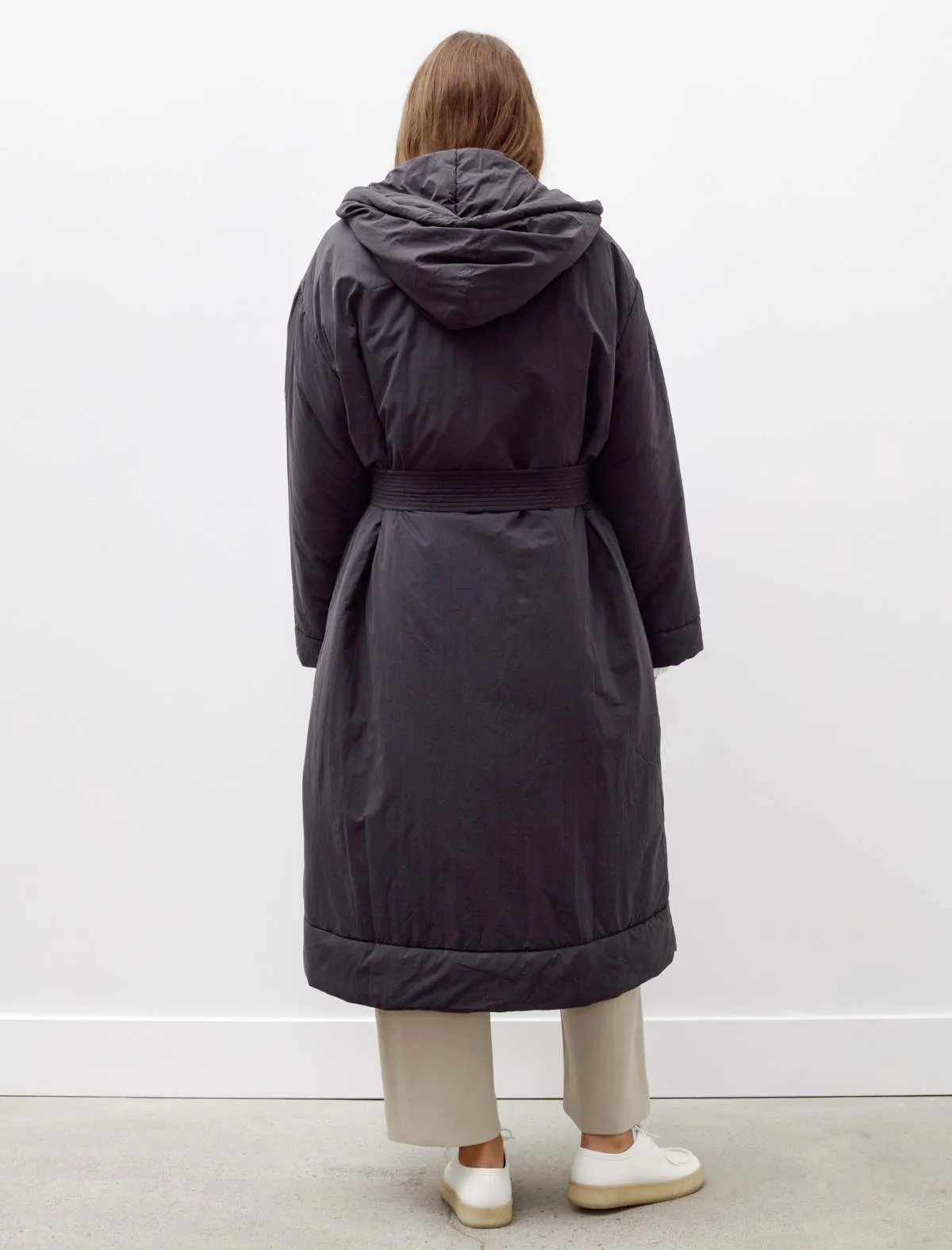 Kariba Belted Wrap Puffer Coat - Black