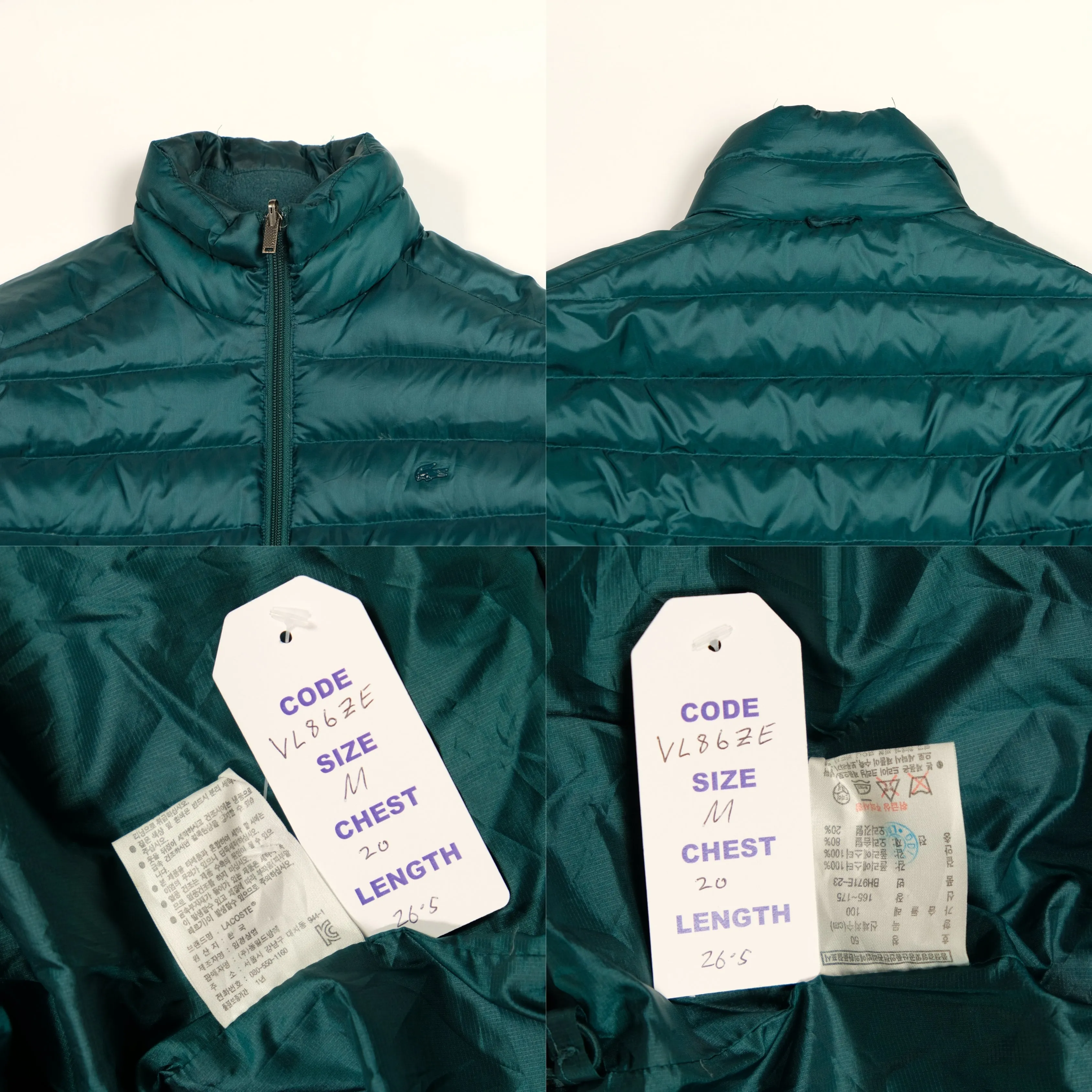 Lacoste Vintage 1990s/2000s Thin Puffer Jacket Medium