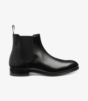 LOAKE - COPPERGATE CARBON BLACK LEATHER PREMIUM CHELSEA BOOT