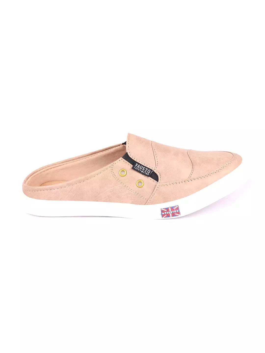 Men Beige Casual Slip-On Shoes