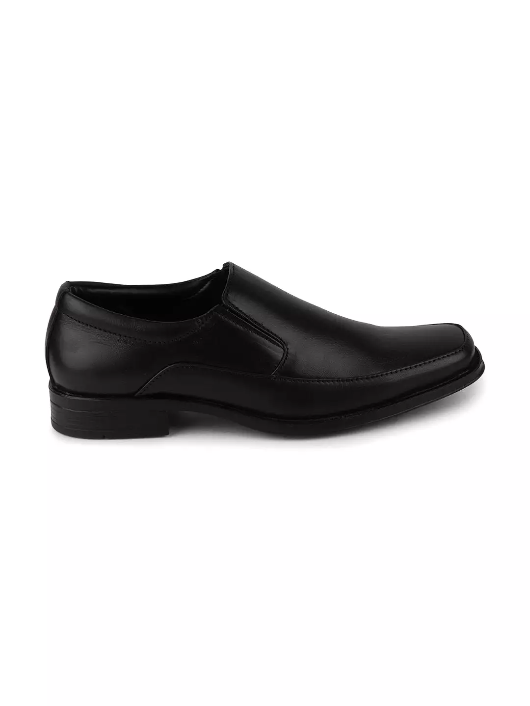 Men Black Formal Leather Slip-On Shoes