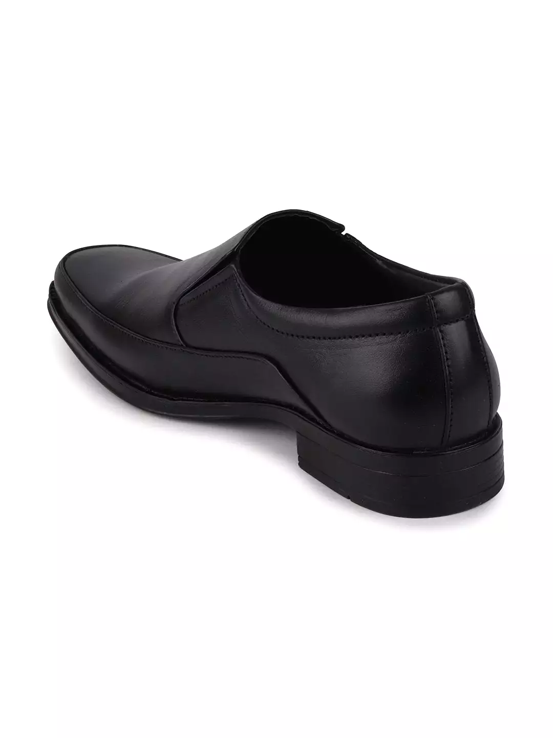 Men Black Formal Leather Slip-On Shoes