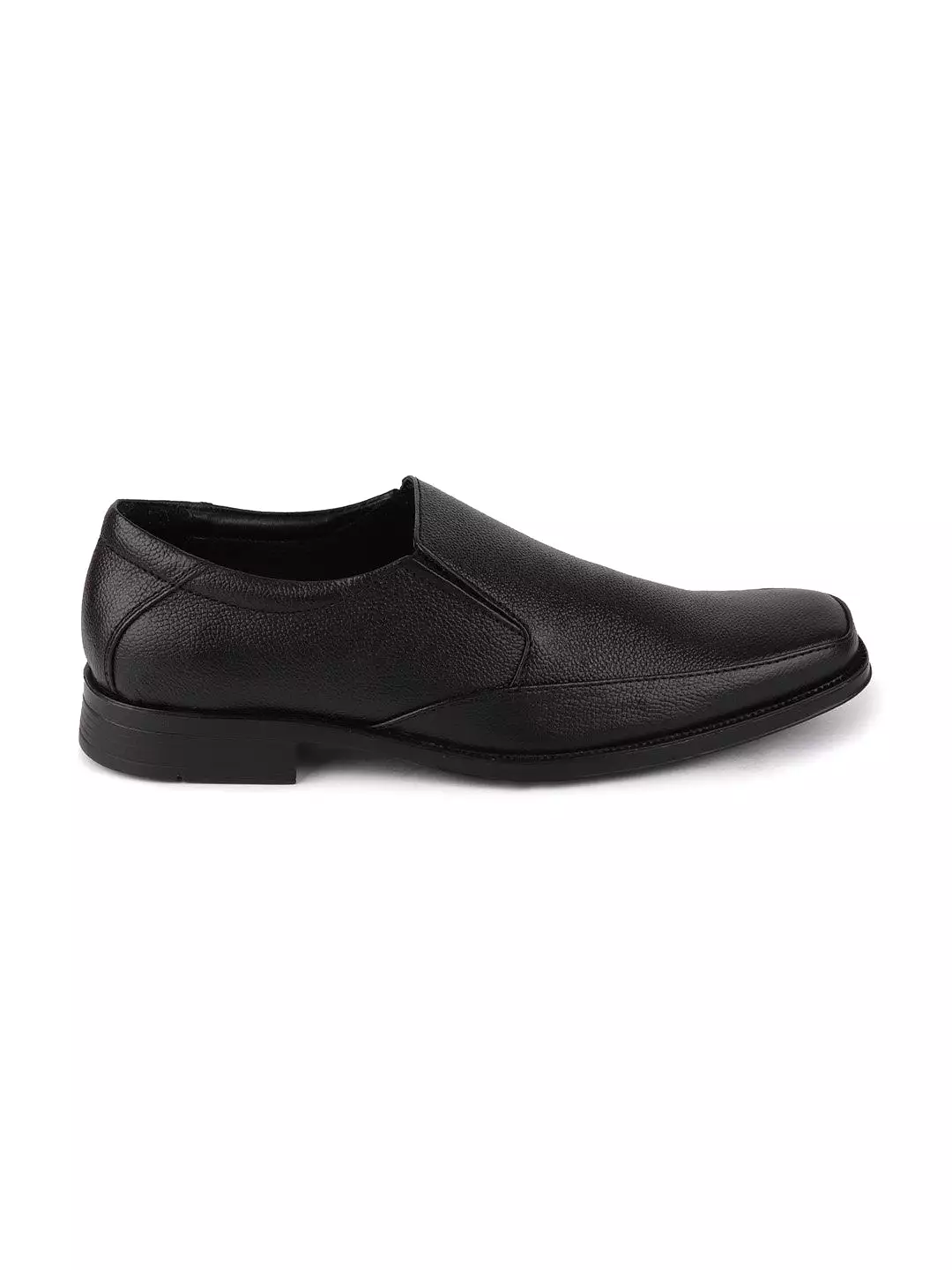 Men Black Plus Size Genuine Leather Formal Slip On Shoes