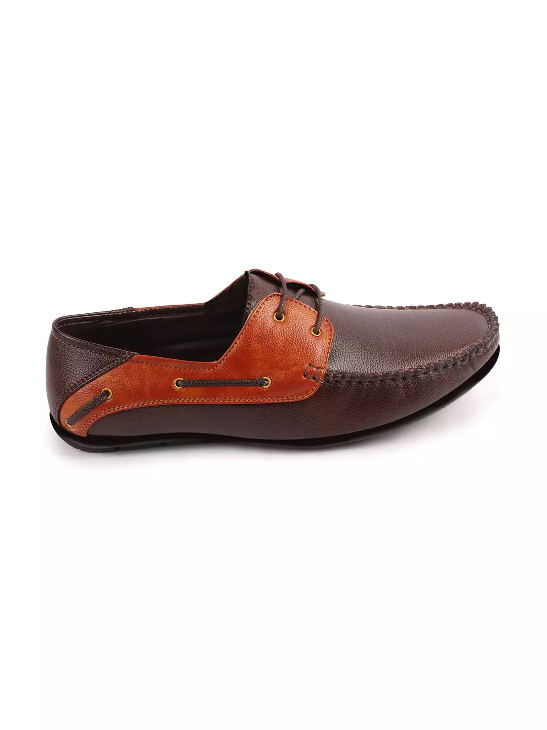 Men Brown Casual Slip-On Boat Shoes