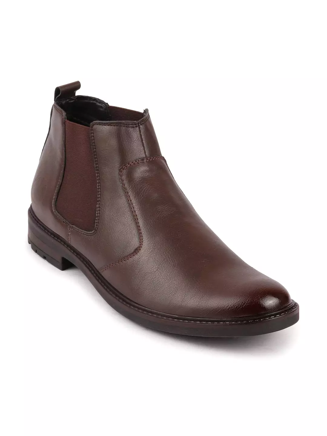 Men Brown Chelsea Slip On Boots