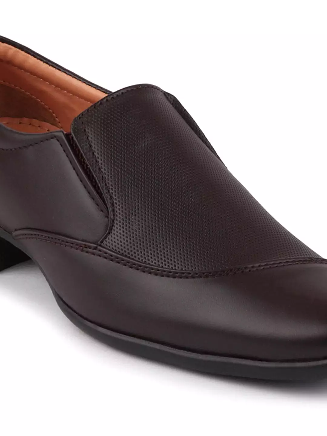 Men Brown Formal Slip-On Shoes