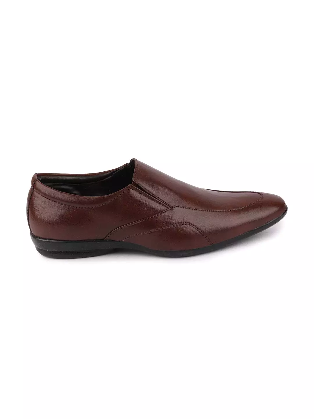 Men Brown Formal Slip-On Shoes