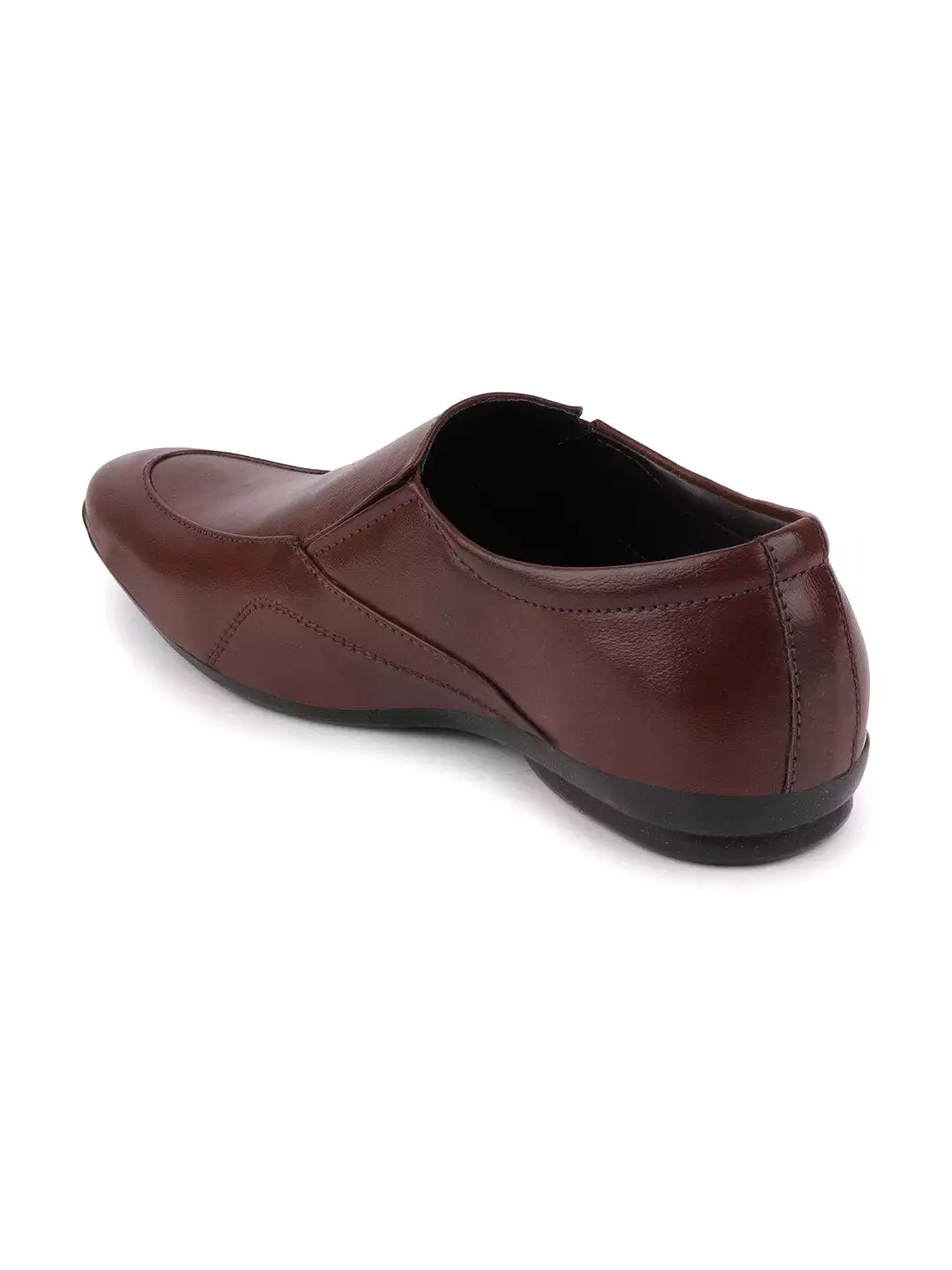 Men Brown Formal Slip-On Shoes