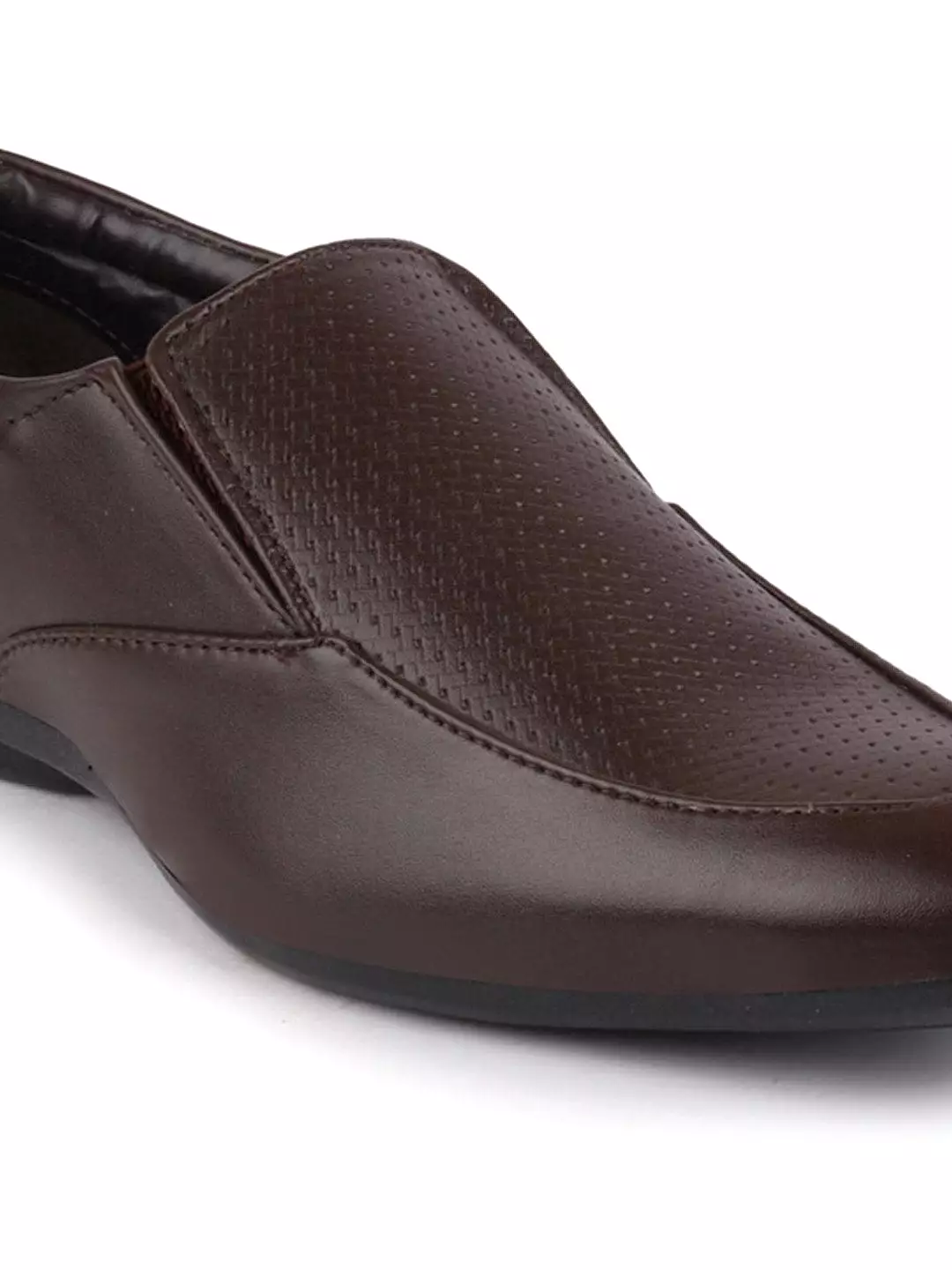 Men Brown Formal Slip-On Shoes