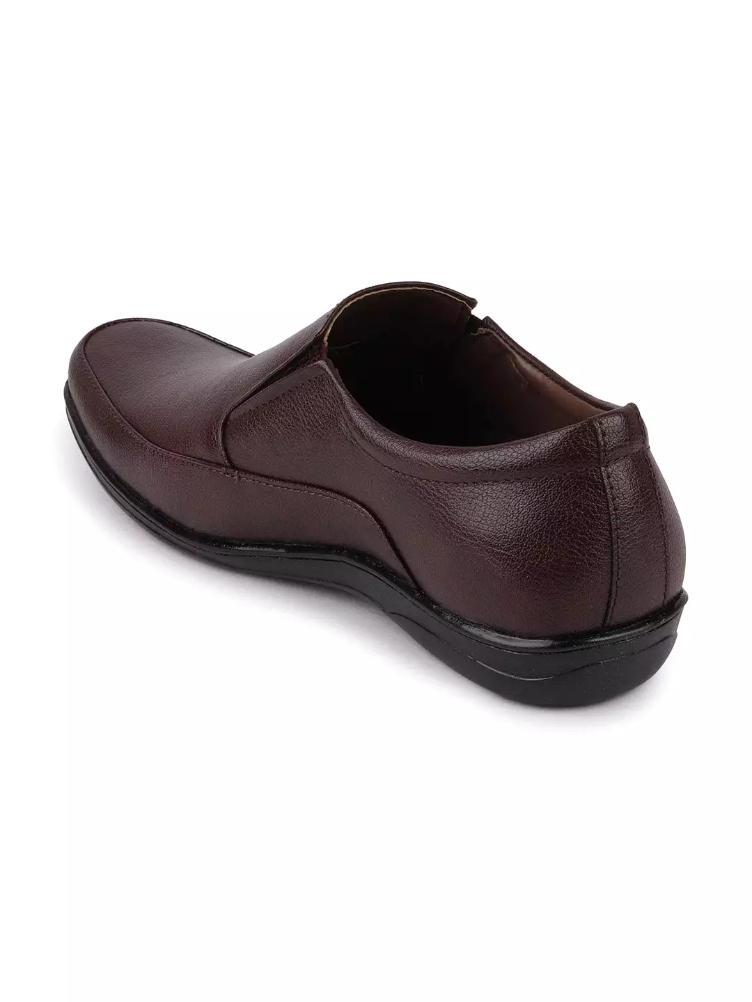 Men Brown Formal Slip-On Shoes