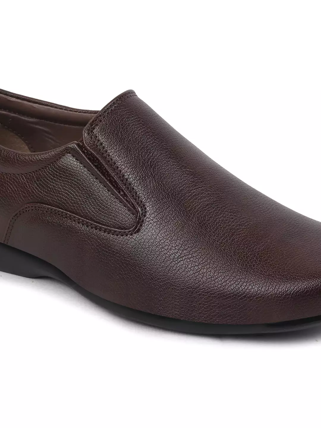 Men Brown Formal Slip-On Shoes