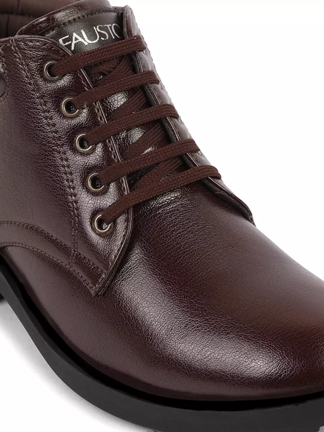 Men Brown Mid Top Fashion Lace-Up Outdoor Biker Chukka Boots