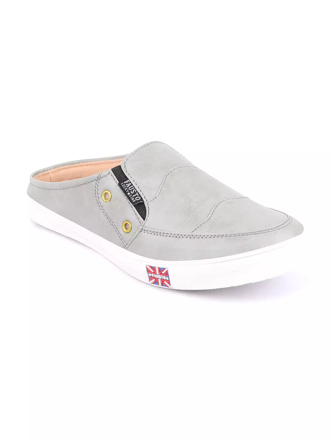 Men Grey Casual Slip-On Shoes