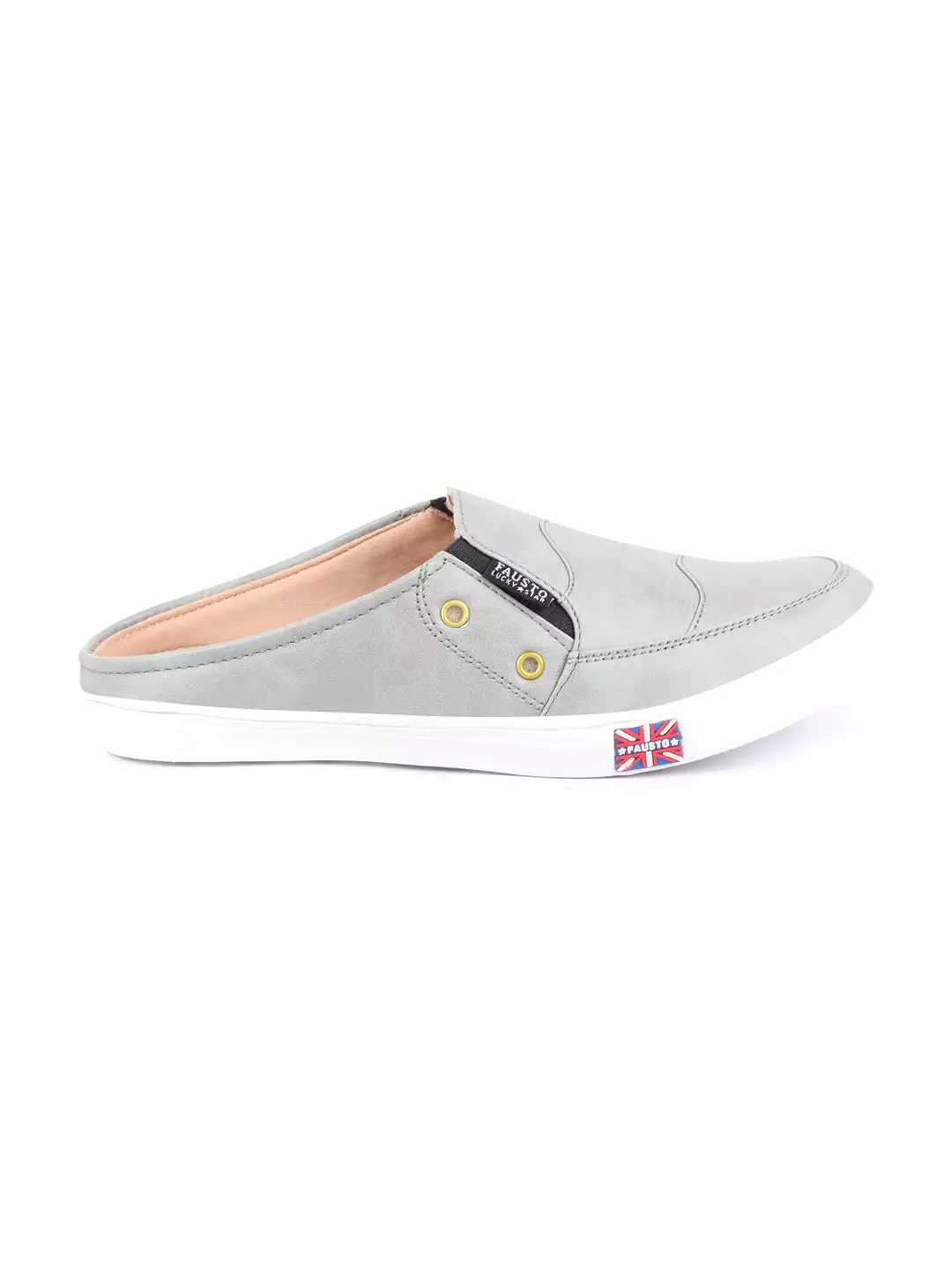 Men Grey Casual Slip-On Shoes