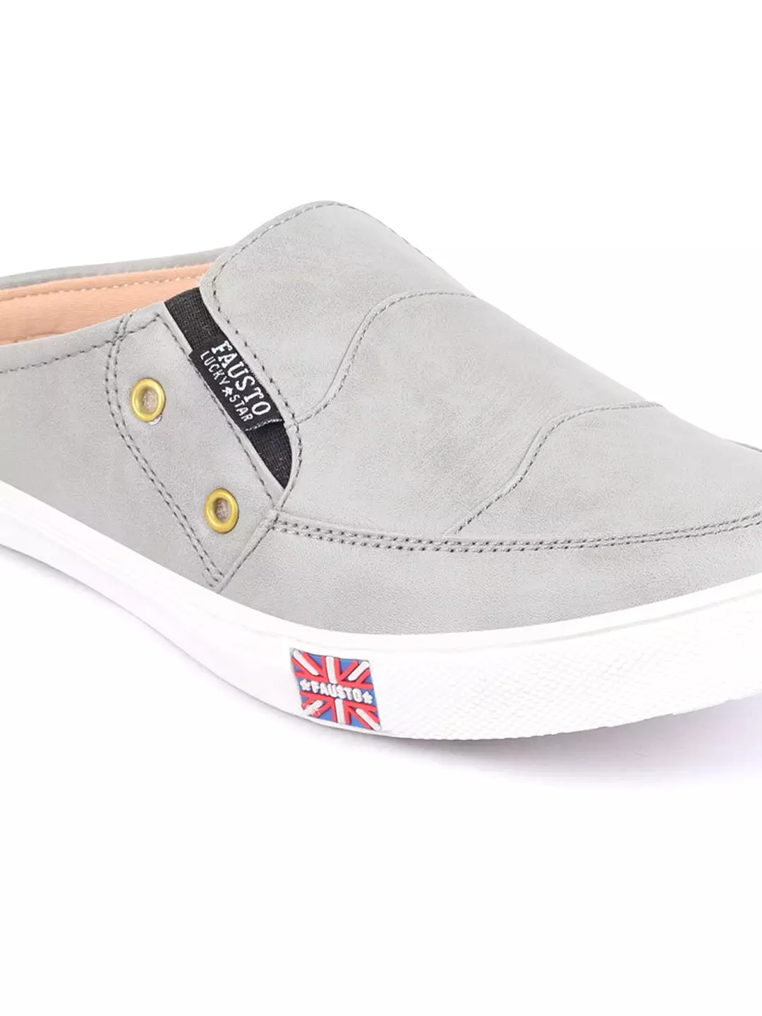 Men Grey Casual Slip-On Shoes