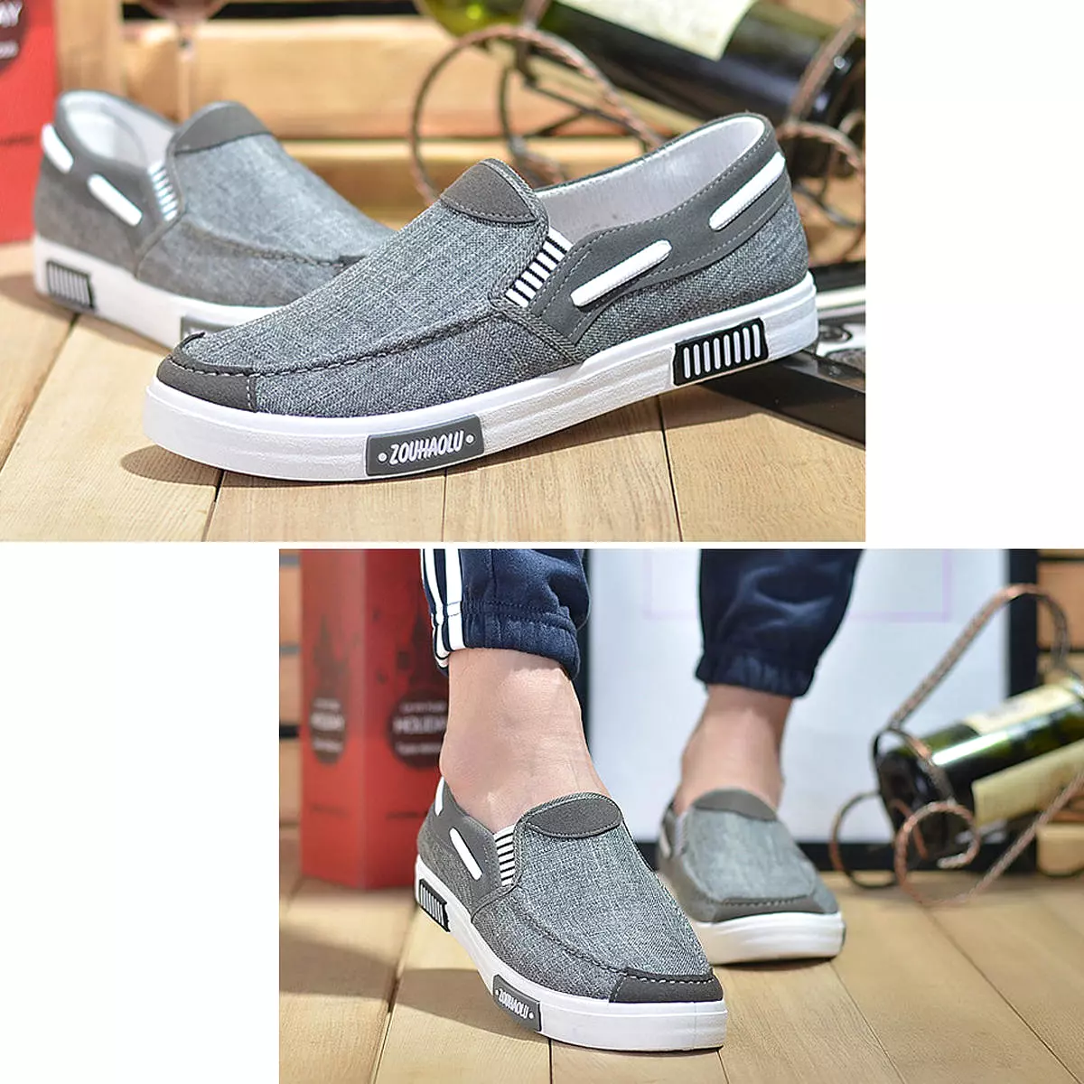 Men's Canvas Shoes Casual Sports Light Breathable Comfortable Sports Shoes Sneakers