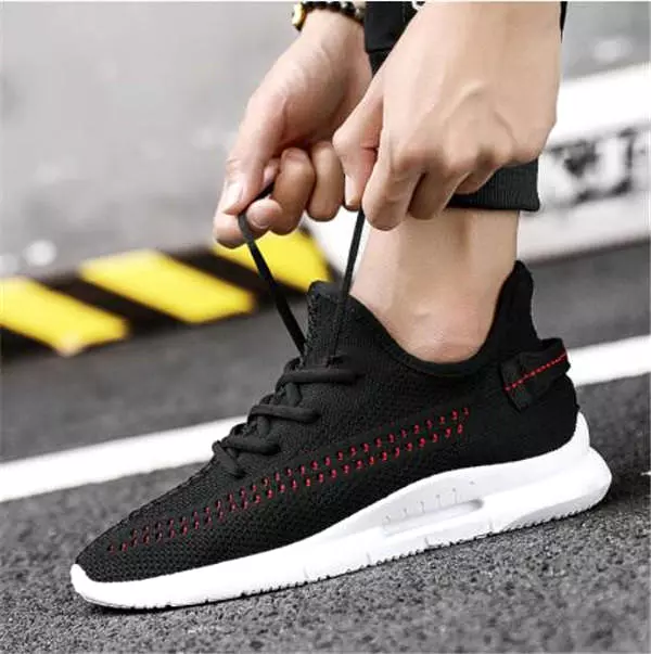 Men's Casual Soft Running Mesh Sneakers Breathable Non-Slip Wearable Hiking Camping Shoes