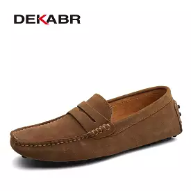 Mens Flat Large Size 49 Men Loafers Soft Moccasins High Quality Spring Autumn Genuine Leather Shoes Men Warm Flats Driving Shoes