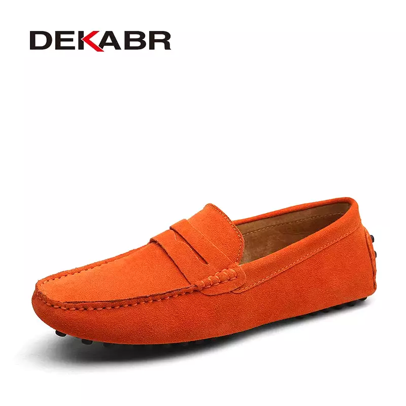 Mens Flat Large Size 49 Men Loafers Soft Moccasins High Quality Spring Autumn Genuine Leather Shoes Men Warm Flats Driving Shoes