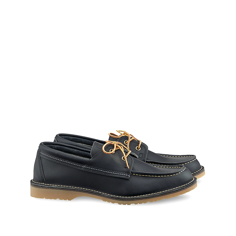 Men’s Leather Shoes for All Seasons, Black Low-Top 