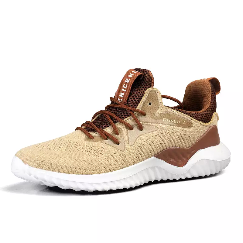 Men's Lightweight Sports Shoes Breathable Mesh Running Shoes Flying Woven Casual Sneakers