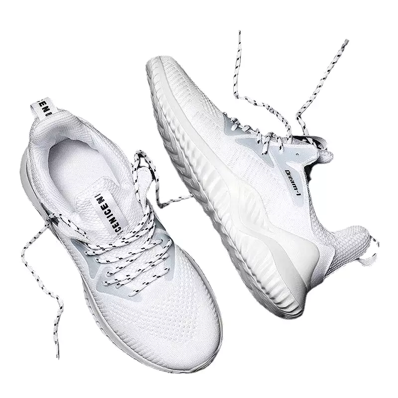 Men's Lightweight Sports Shoes Breathable Mesh Running Shoes Flying Woven Casual Sneakers