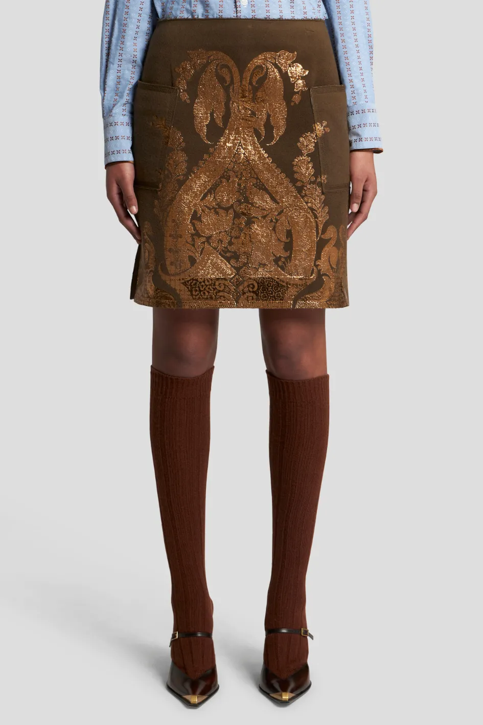 Mini Skirt with Paisley Pattern