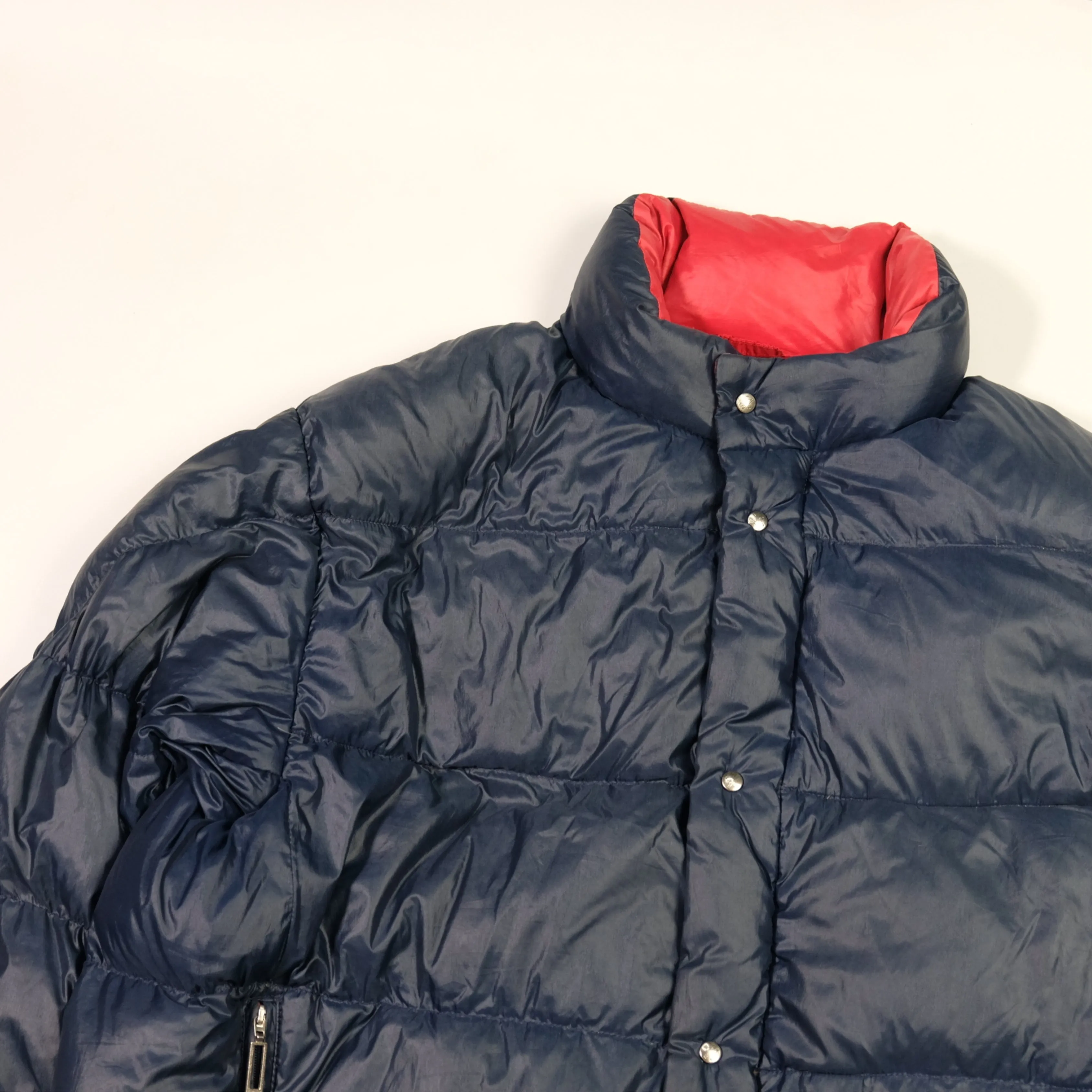 Moncler Asics Vintage 1980s Japan Navy Blue Puffer Jacket Medium/Large