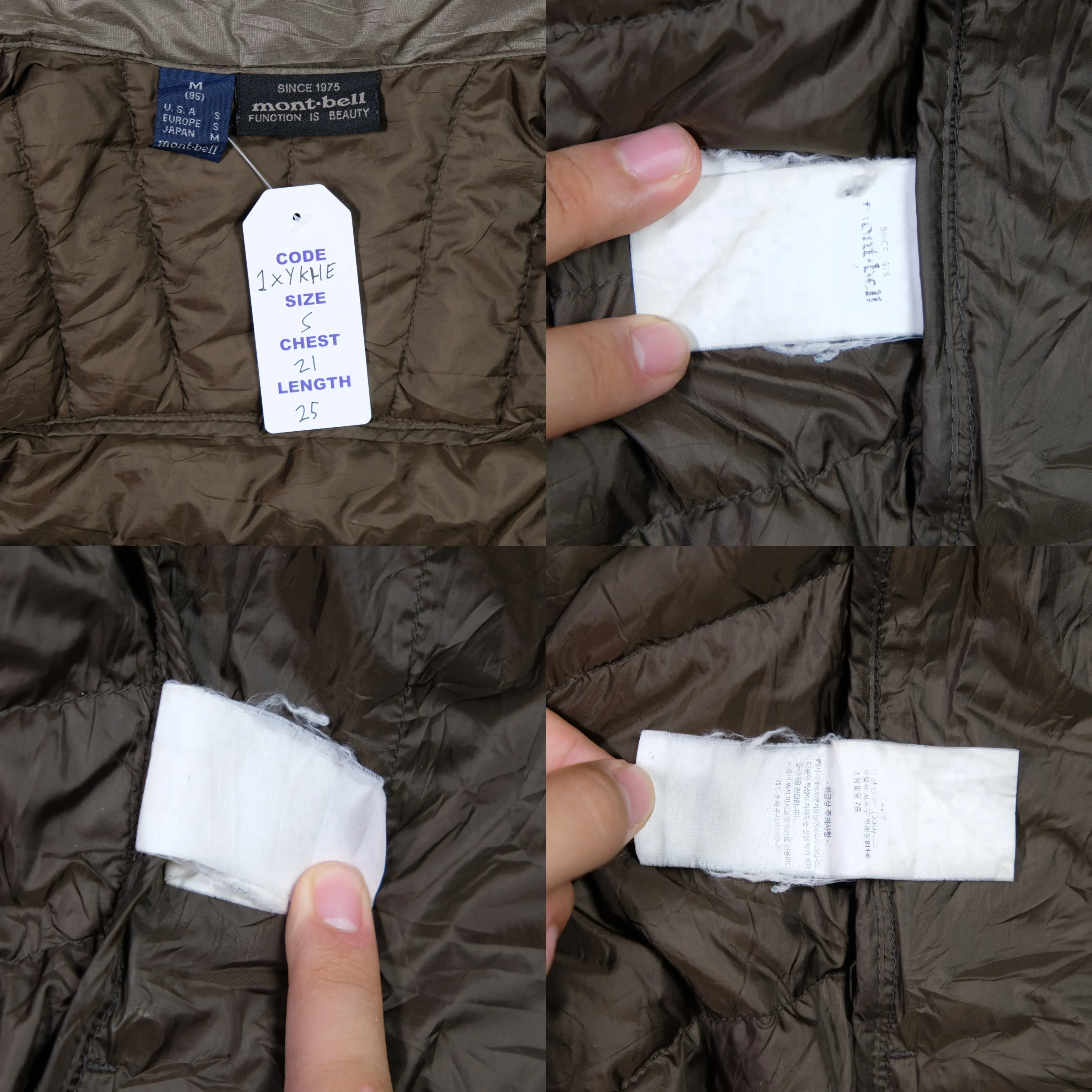 Montbell Vintage Thin Puffer Jacket Small