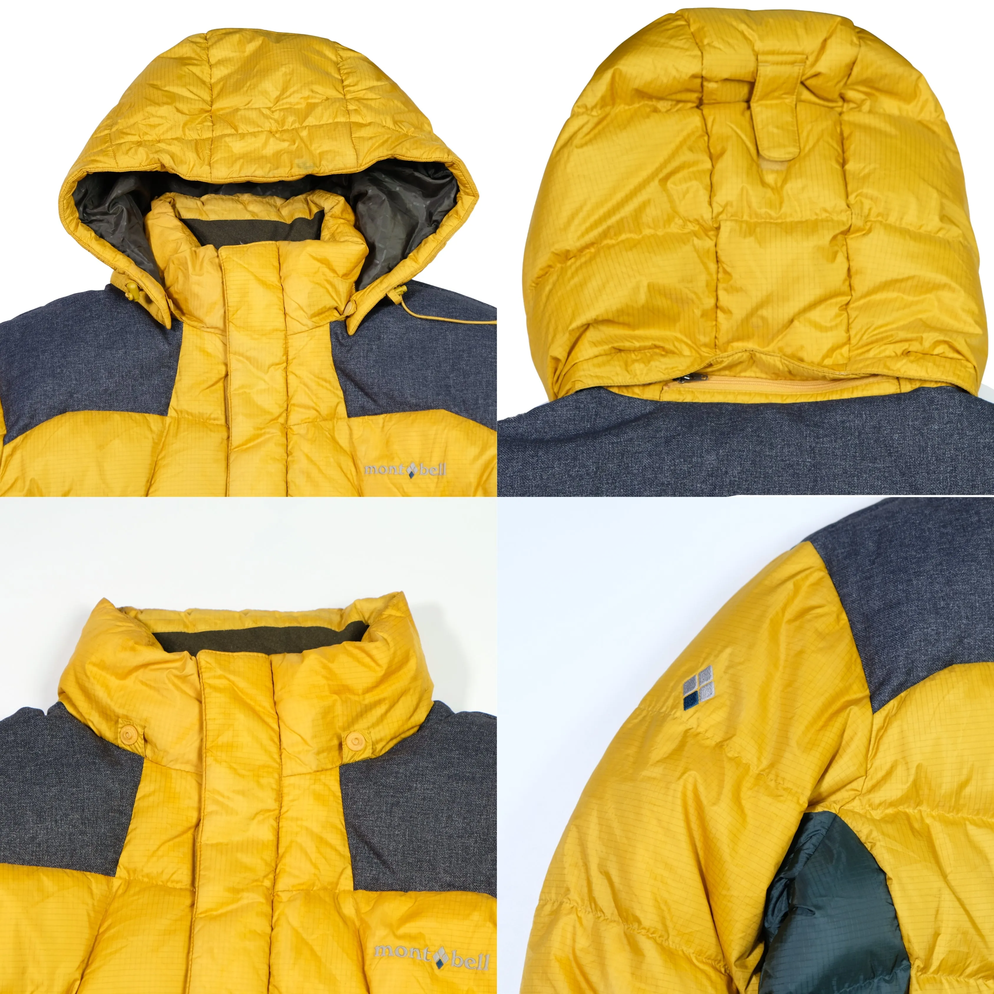 Montbell Vintage Yellow Puffer Jacket Large/XL