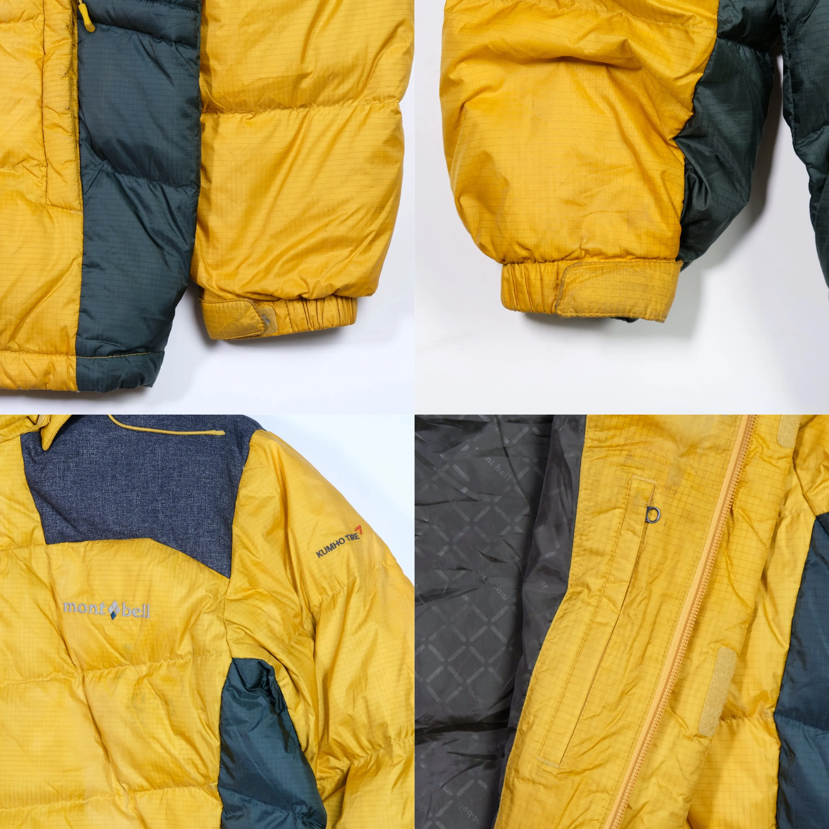 Montbell Vintage Yellow Puffer Jacket Large/XL