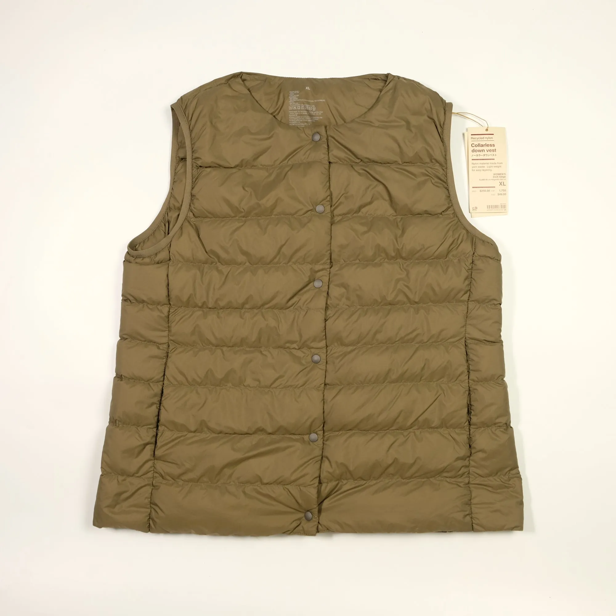 Muji Down Puffer Jacket Vest Gilet BNWT Womens Large/XL