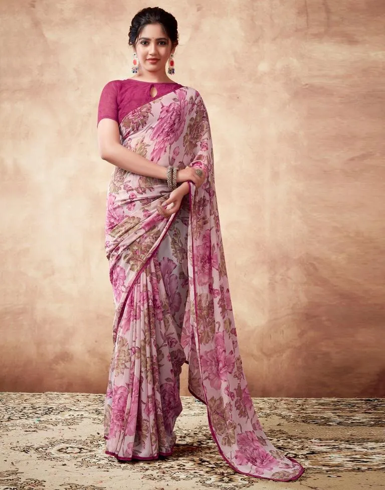 Multi Georgette Printed Sarees