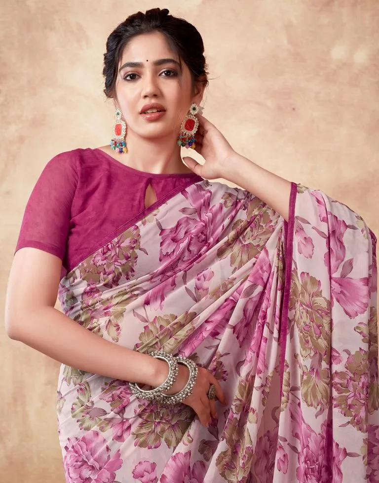 Multi Georgette Printed Sarees