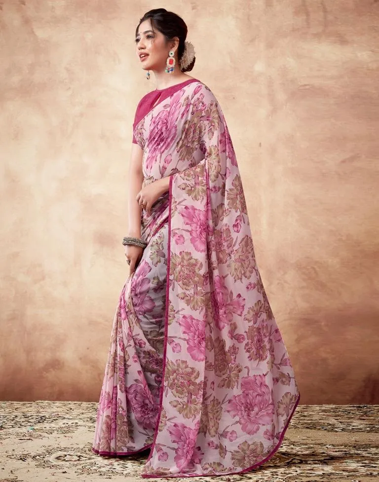 Multi Georgette Printed Sarees