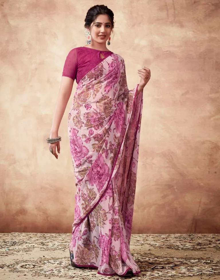 Multi Georgette Printed Sarees