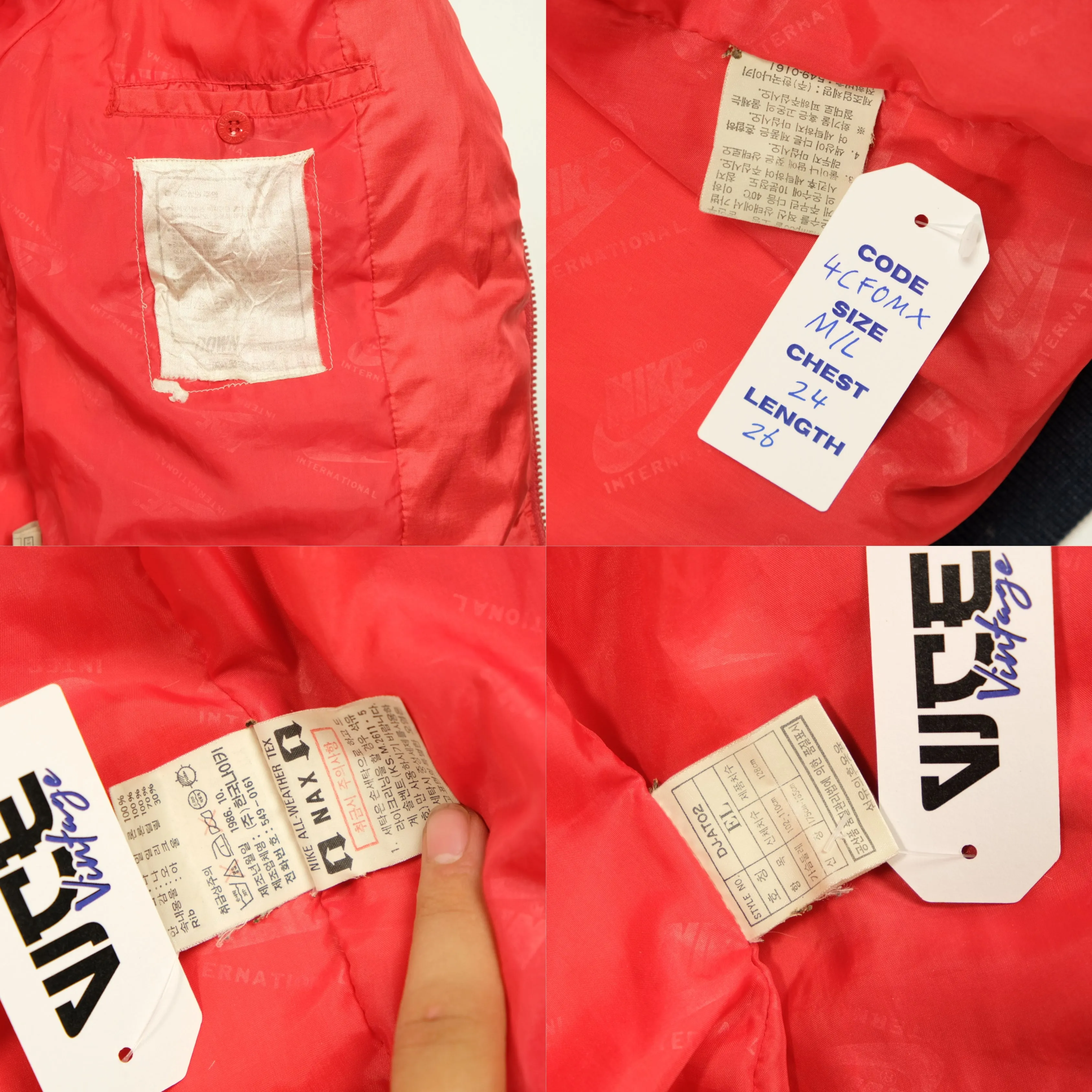 Nike 1980s Nike NAX (ACG) Vintage Red Puffer Jacket Large