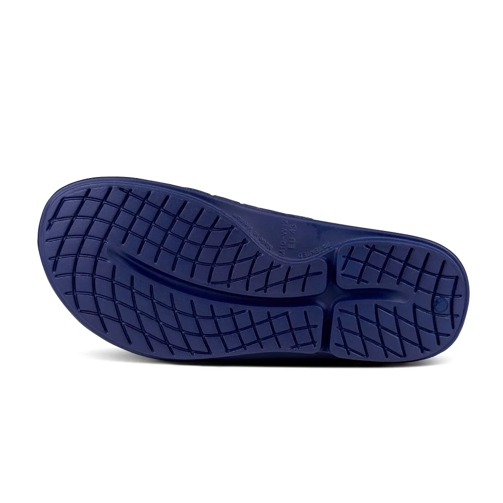 Oofos Ooahh Sport Flex Recovery Slide Sandal - Navy