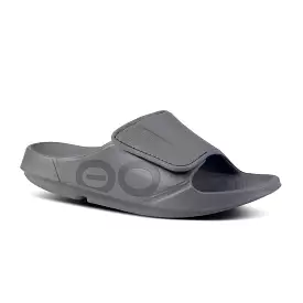 Oofos Ooahh Sport Flex Recovery Slide Sandal - Slate