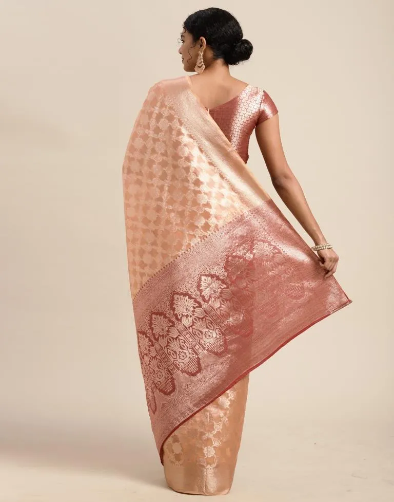 Peach Silk Saree