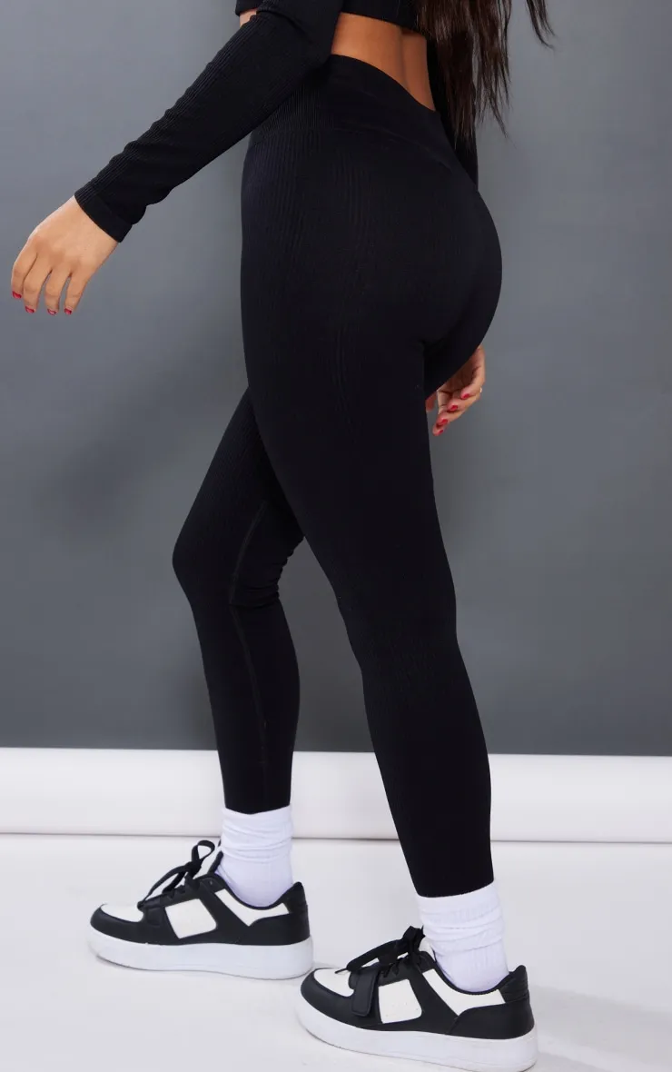 Petite Black Contour High Waisted Leggings