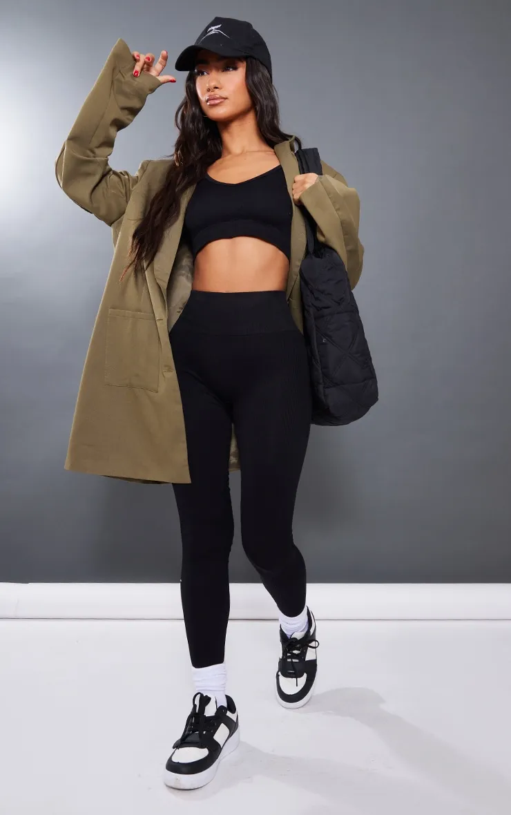 Petite Black Contour High Waisted Leggings