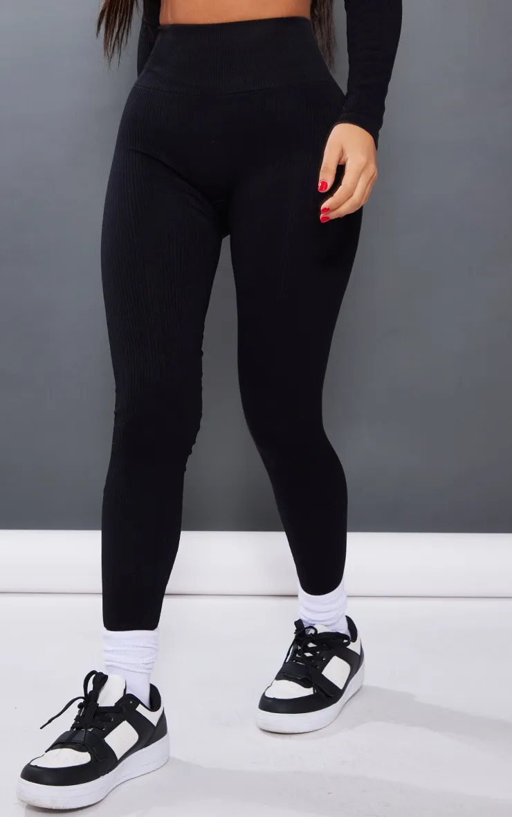 Petite Black Contour High Waisted Leggings