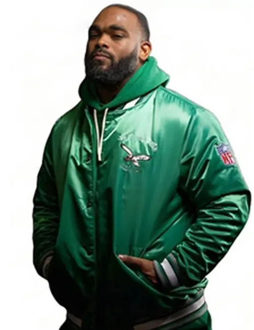 Philadelphia Eagles Kelly Green Starter Jacket - William Jacket