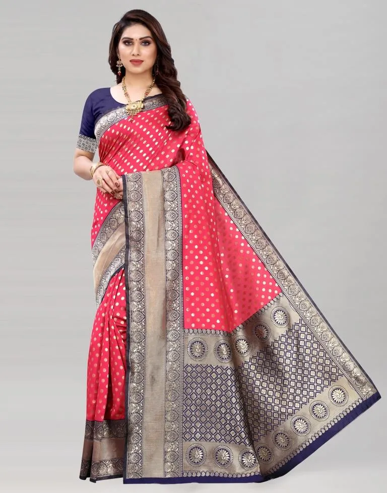 Pink Banarasi Saree