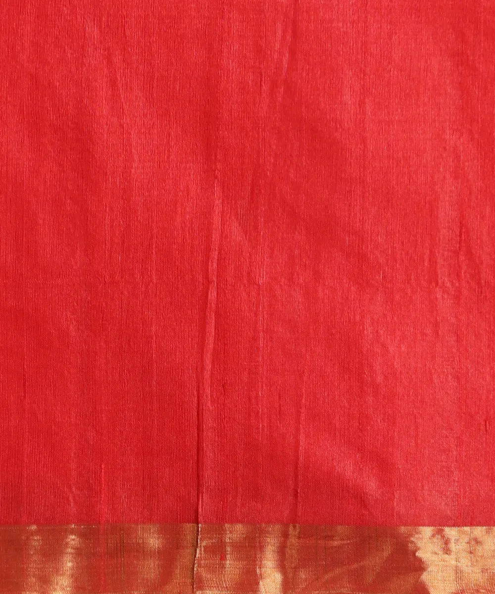 Pink Handloom Pure Kosa Silk Saree With Booti