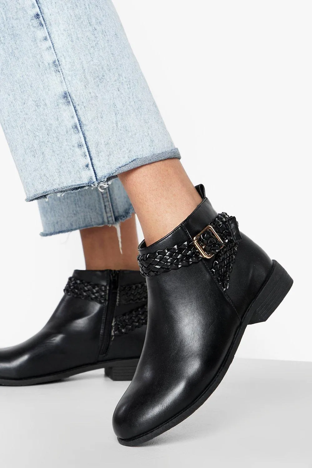 Plait Detail Chelsea Boots