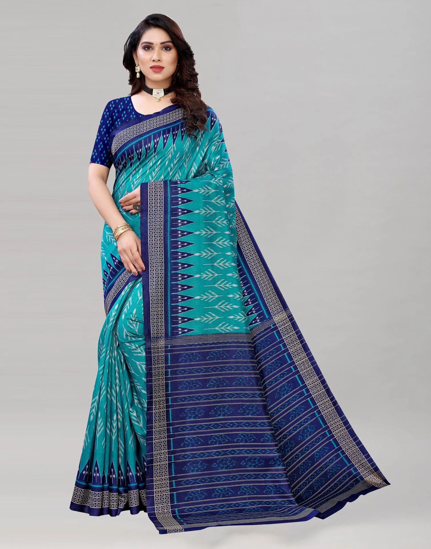 Rama Printed Saree